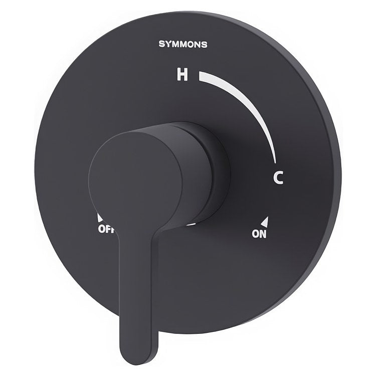 Shower Valve Trim Solarity 1 Lever Matte Black ADA 2.0 Gallons per Minute for 26 Series Symmons Temptrol Valve - Image 1
