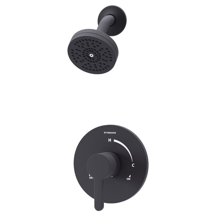 Shower Trim Solarity 1 Lever Matte Black WaterSense ADA 2.0 Gallons per Minute Single Function with HydroMersion for 26 Series Symmons Temptrol Valve - Image 1