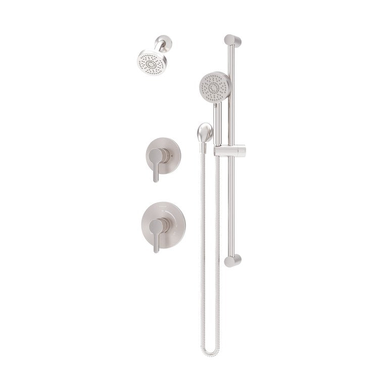 Shower Trim Solarity 2 Lever Satin Nickel WaterSense ADA 1.5 Gallons per Minute Single Function with HydroMersion for 26 Series Symmons Temptrol Valve and 2DIVBODYSRT 2 Function Diverter Valve - Image 1