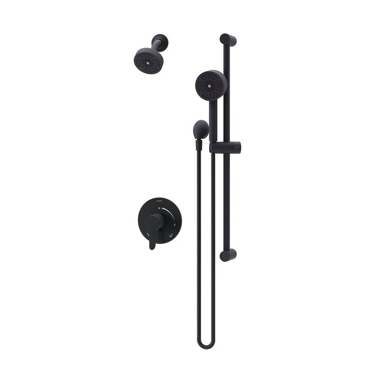 Shower Trim Solarity 1 Lever Matte Black WaterSense ADA 2.0 Gallons per Minute Single Function with HydroMersion for S26 Series Symmons Temptrol Valve - Image 1