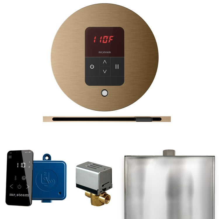 Steam Kit Basic Butler Linear Brushed Bronze Control Package Linear Round