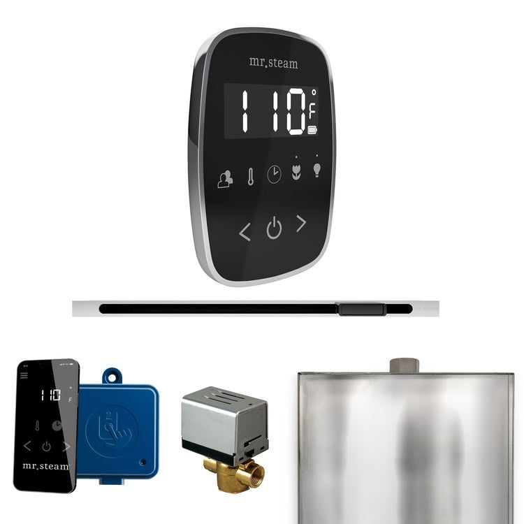 Steam Kit ButlerFlex Linear Black/Polished Chrome Control Package for MS90 to MSSUPER3 - Image 1