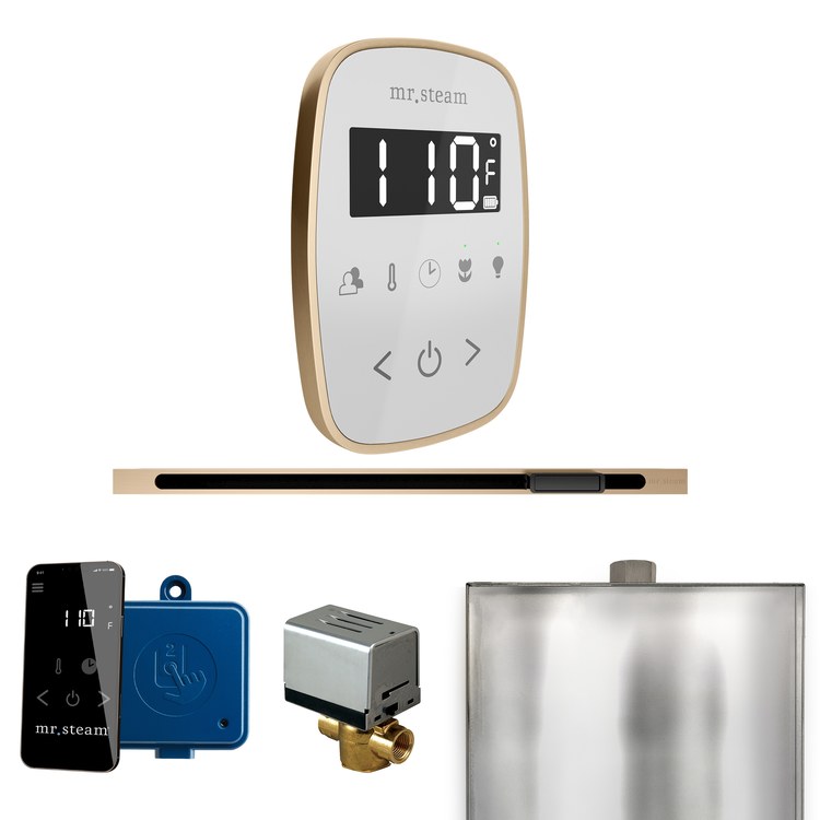 Steam Kit ButlerFlex Linear White/Brushed Bronze Control Package for MS90 to MSSUPER3 - Image 1