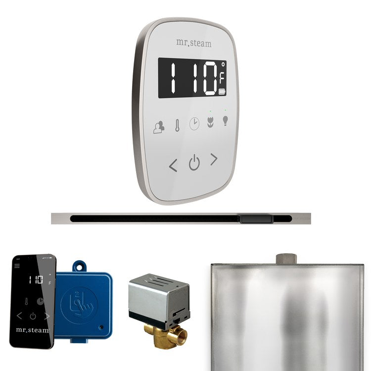Steam Kit ButlerFlex Linear White/Brushed Nickel Control Package for MS90 to MSSUPER3 - Image 1