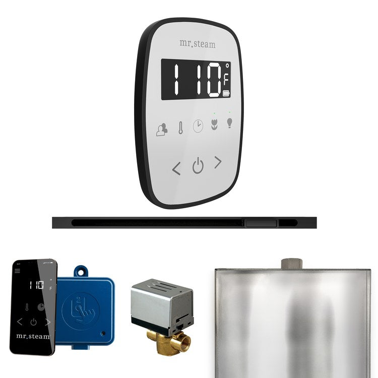 Steam Kit ButlerFlex Linear White/Matte Black Control Package for MS90 to MSSUPER3 - Image 1