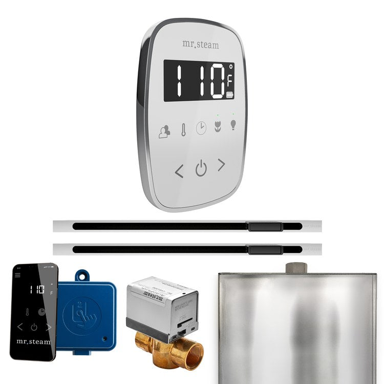 Steam Kit ButlerFlex Max Linear White/Polished Chrome Control Package for MS4/MS5/MX6 - Image 1