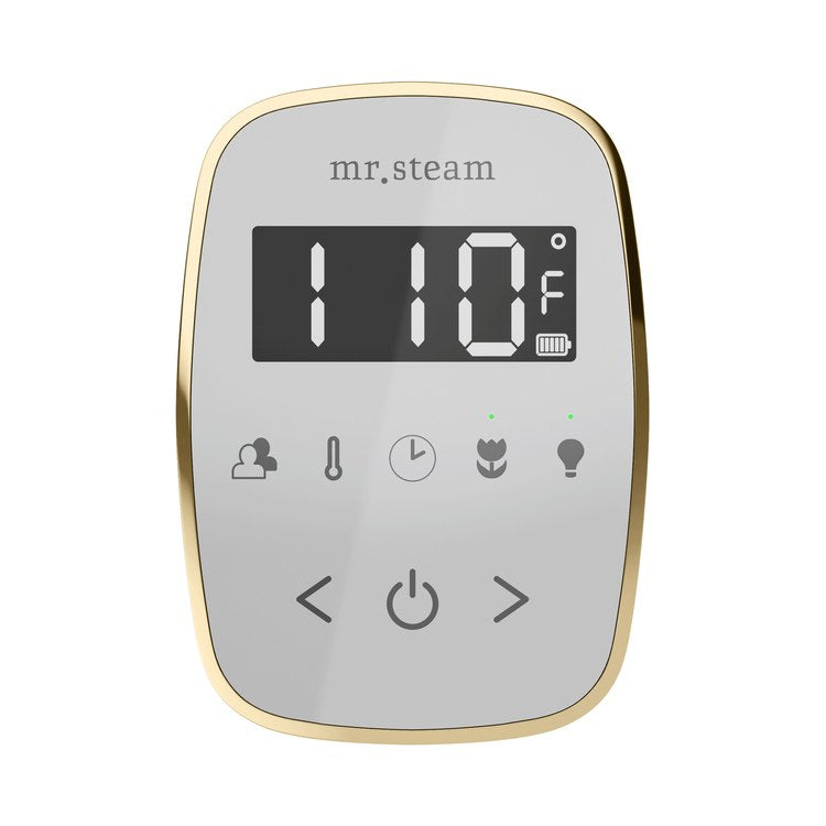 Steam Kit ButlerFlex Max White/Satin Brass Control Package for MS4/MS5/MX6 - Image 2