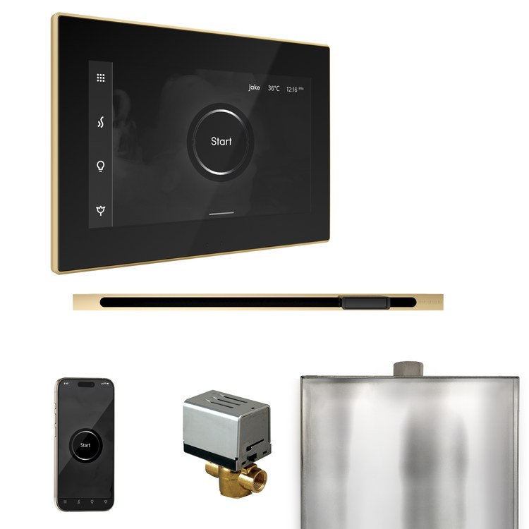 Steam Kit xButler Linear Black/Polished Brass Control Package for MS90 to MSSUPER3 - Image 1