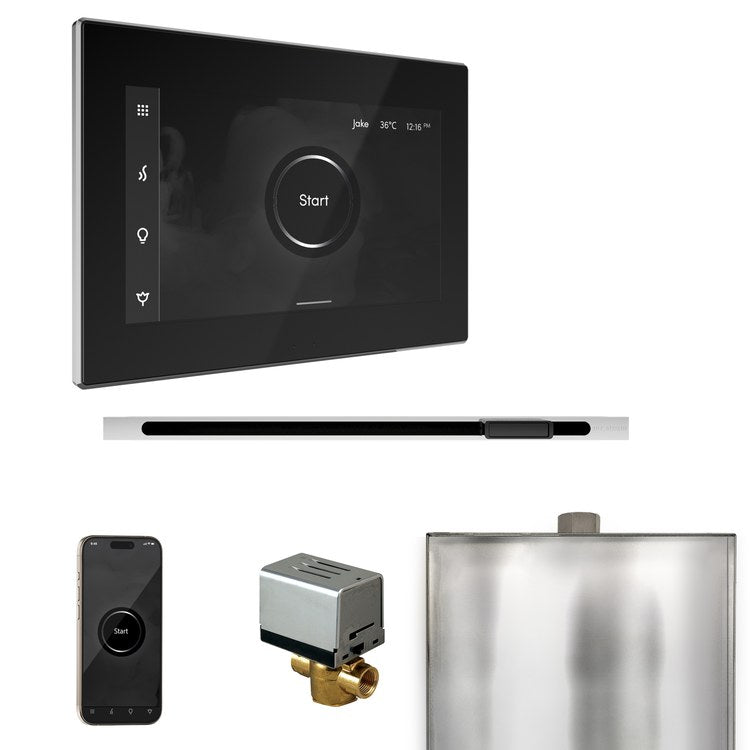 Steam Kit xButler Linear Black/Polished Chrome Control Package for MS90 to MSSUPER3 - Image 1