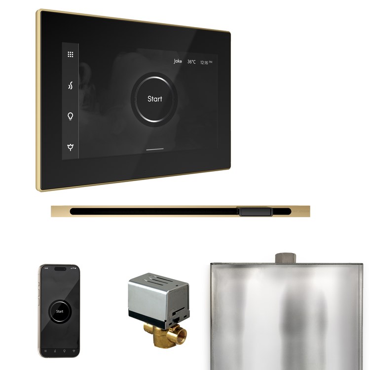 Steam Kit xButler Linear Black/Satin Brass Control Package for MS90 to MSSUPER3 - Image 1