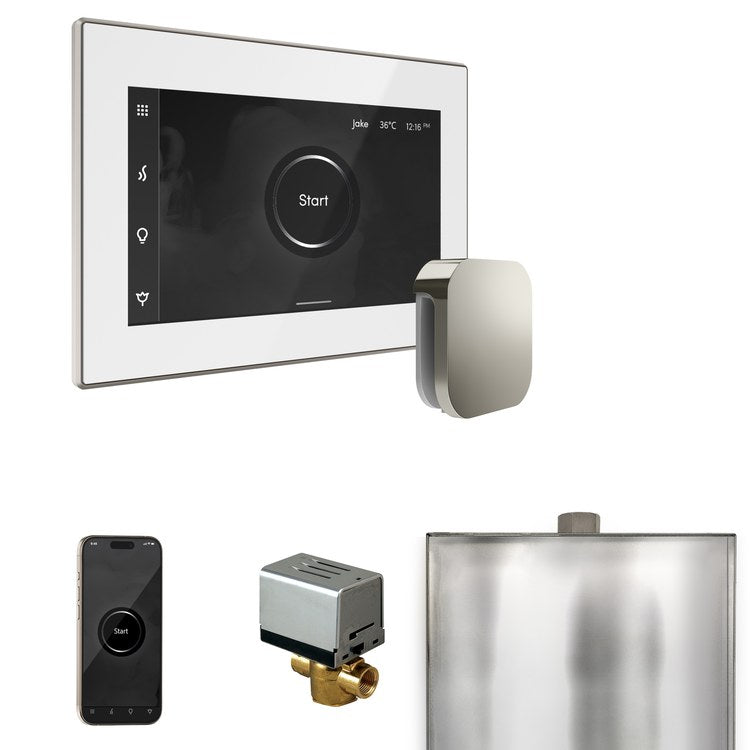 Steam Kit xButler White/Polished Nickel Control Package for MS90 to MSSUPER3 - Image 1