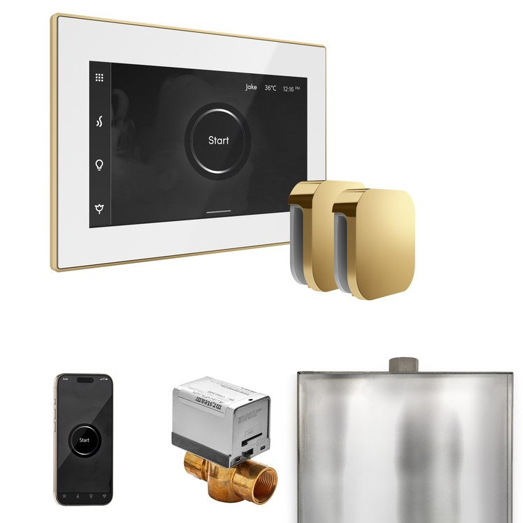 Steam Kit xButler Max White/Polished Brass Control Package for MS4/MS5/MX6 - Image 1