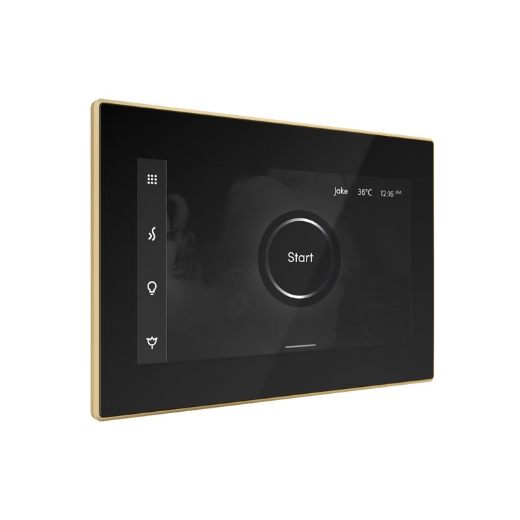 Steam Kit iSteamX Black/Polished Brass Shower Control with Steamhead for MS90 to MSSUPER3 - Image 2