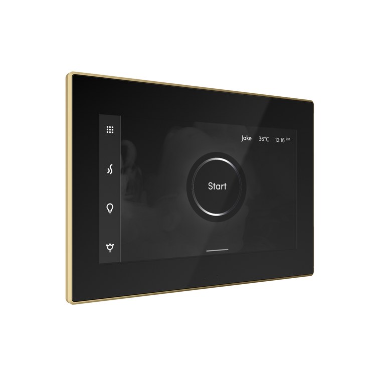 Steam Kit iSteamX Black/Satin Brass Shower Control with Steamhead for MS90 to MSSUPER3 - Image 2