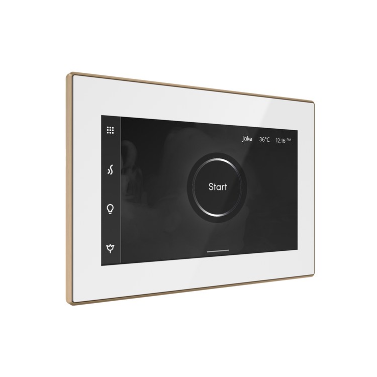 Steam Kit iSteamX White/Brushed Bronze Shower Control with Steamhead for MS90 to MSSUPER3 - Image 2