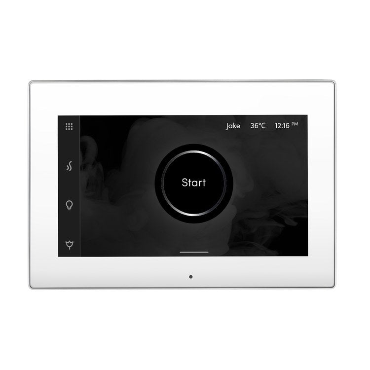 Steam Kit iSteamX White/Polished Chrome Shower Control with Steamhead for MS90 to MSSUPER3 - Image 1