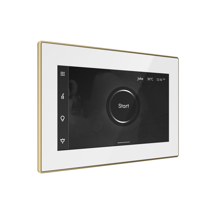 Steam Kit iSteamX White/Satin Brass Shower Control with Steamhead for MS90 to MSSUPER3 - Image 2