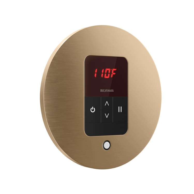 Steam Kit iTempo Brushed Bronze Shower Control with Round Steamhead for MS90 to MSSUPER3 - Image 2