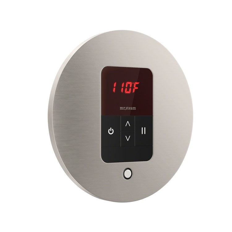 Steam Kit iTempo Brushed Nickel Shower Control with Round Steamhead for MS90 to MSSUPER3 - Image 2