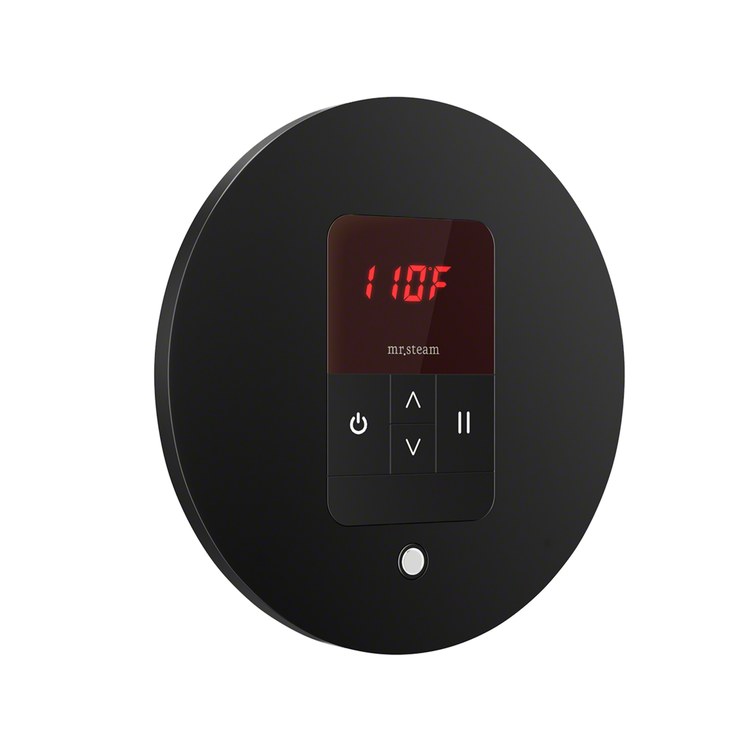 Steam Kit iTempo Matte Black Shower Control with Round Steamhead for MS90 to MSSUPER3 - Image 2