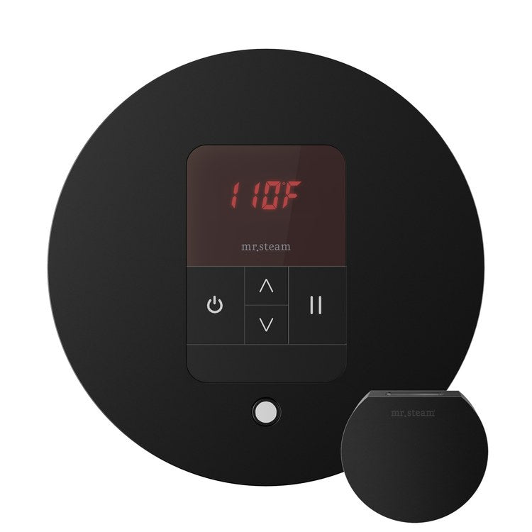 Steam Kit iTempo Matte Black Shower Control with Round Steamhead for MS90 to MSSUPER3 - Image 3