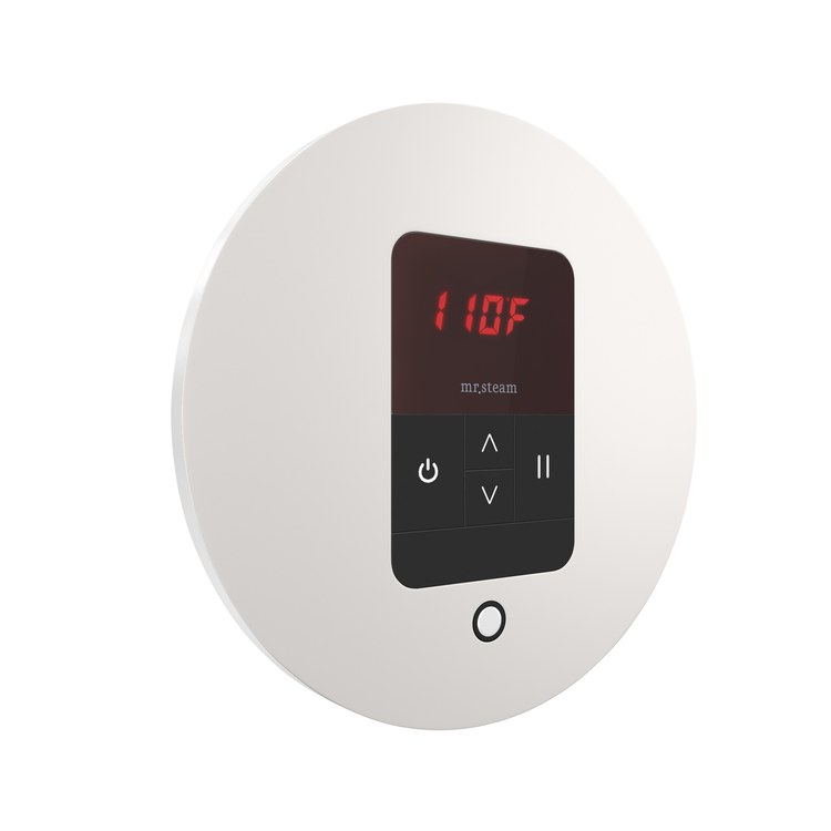 Steam Kit iTempo White Shower Control with Round Steamhead for MS90 to MSSUPER3 - Image 2