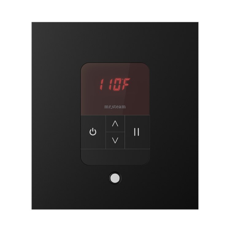 Steam Kit iTempo Matte Black Shower Control with Square Steamhead for MS90 to MSSUPER3 - Image 1