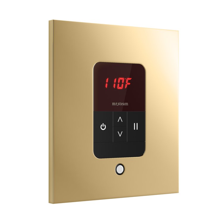 Steam Kit iTempo Polished Brass Shower Control with Square Steamhead for MS90 to MSSUPER3 - Image 2