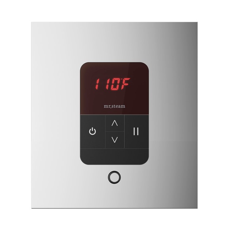 Steam Kit iTempo Polished Chrome Shower Control with Square Steamhead for MS90 to MSSUPER3 - Image 1