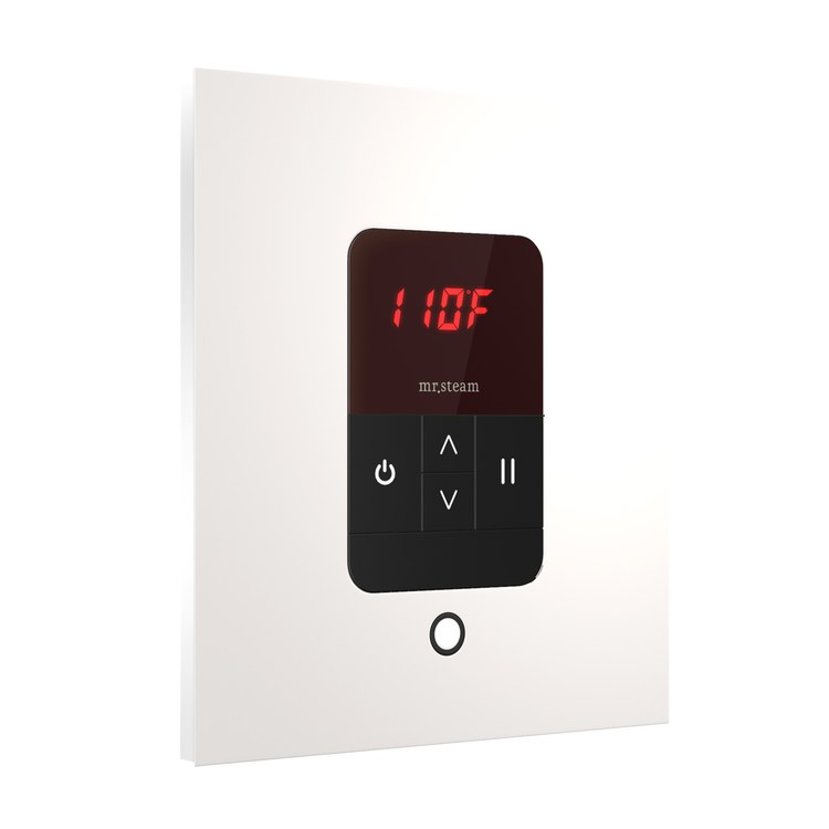 Steam Kit iTempo White Shower Control with Square Steamhead for MS90 to MSSUPER3 - Image 1