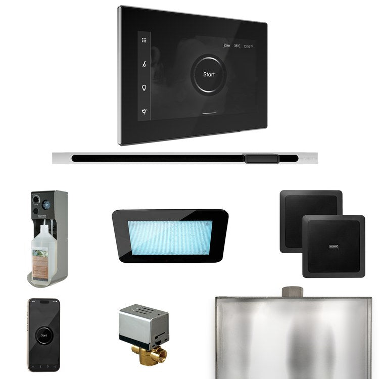 Steam Kit xDream Linear Black/Polished Chrome Control Package for MS90 to MSSUPER3 - Image 1
