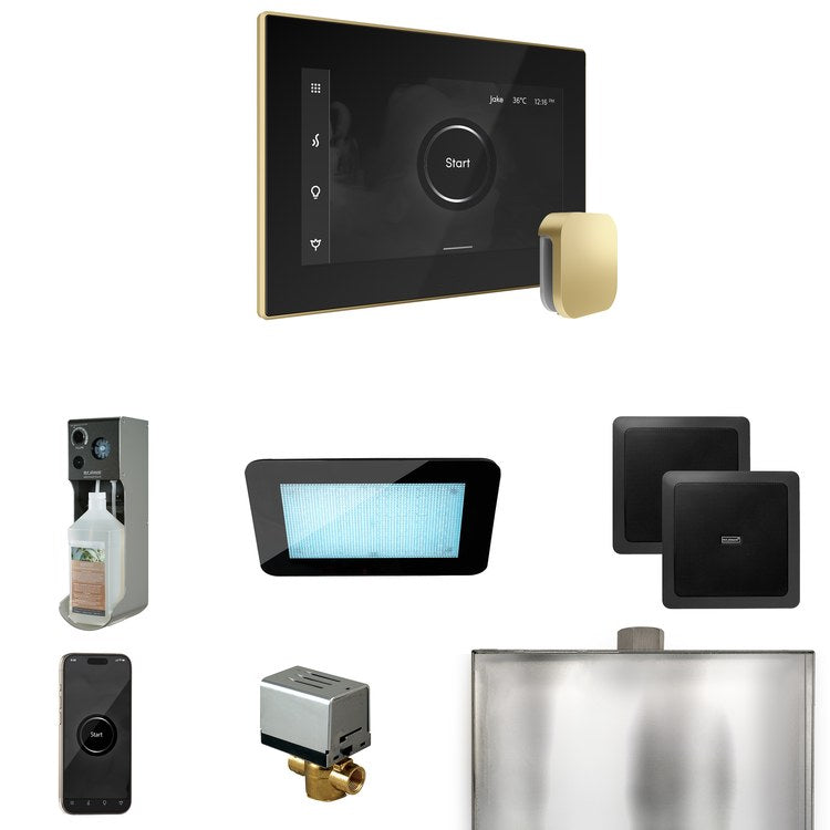 Steam Kit xDream Black/Satin Brass Control Package for MS90 to MSSUPER3 - Image 1