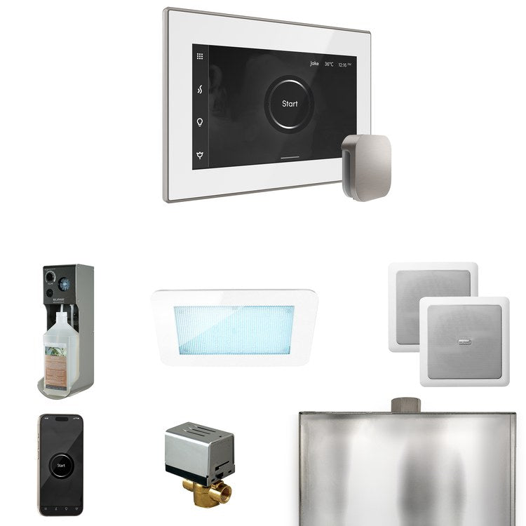 Steam Kit xDream White/Brushed Nickel Control Package for MS90 to MSSUPER3 - Image 1