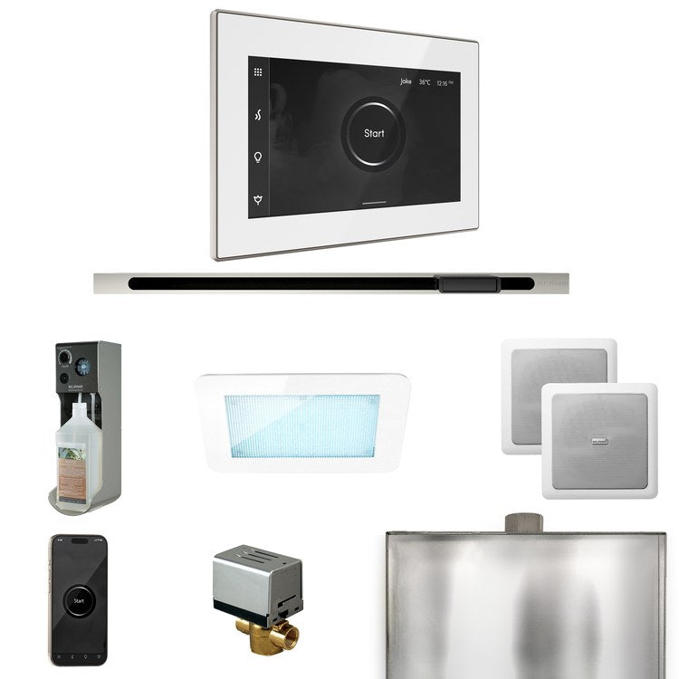 Steam Kit xDream Linear White/Polished Nickel Control Package for MS90 to MSSUPER3 - Image 1