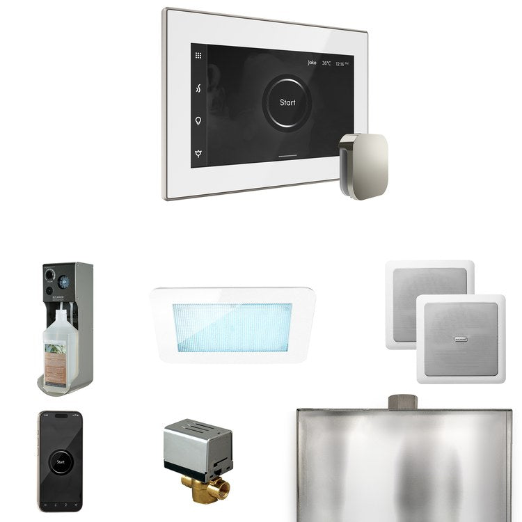 Steam Kit xDream White/Polished Nickel Control Package for MS90 to MSSUPER3 - Image 1