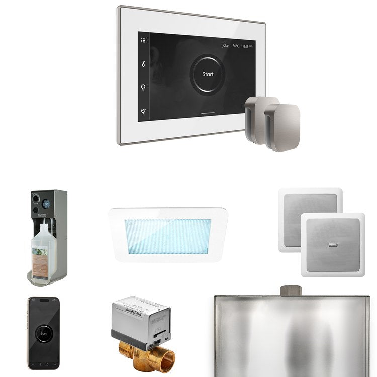 Steam Kit xDream Max White/Brushed Nickel Control Package for MX4/MX5/MX6 - Image 1