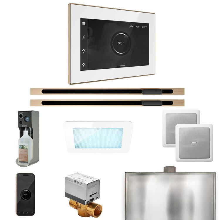 Steam Kit xDream Max Linear White/Brushed Bronze Control Package for MX4/MX5/MX6 - Image 1