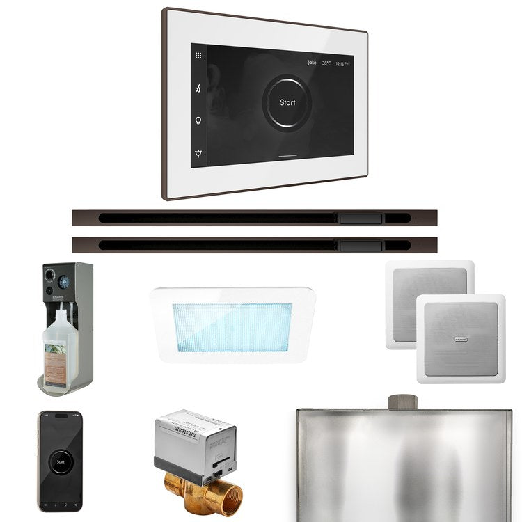 Steam Kit xDream Max Linear White/Rubbed Bronze Control Package for MX4/MX5/MX6 - Image 1