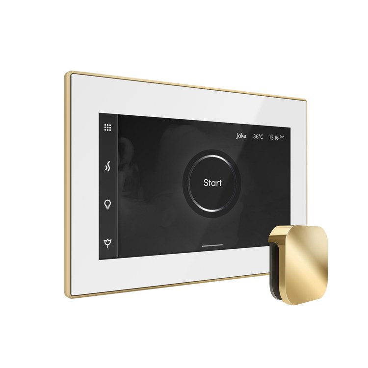 Steam Kit xDream Max Linear White/Polished Brass Control Package for MX4/MX5/MX6 - Image 2