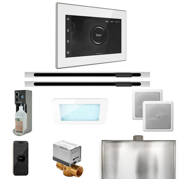 Steam Kit xDream Max Linear White/Polished Chrome Control Package for MX4/MX5/MX6 - Image 1