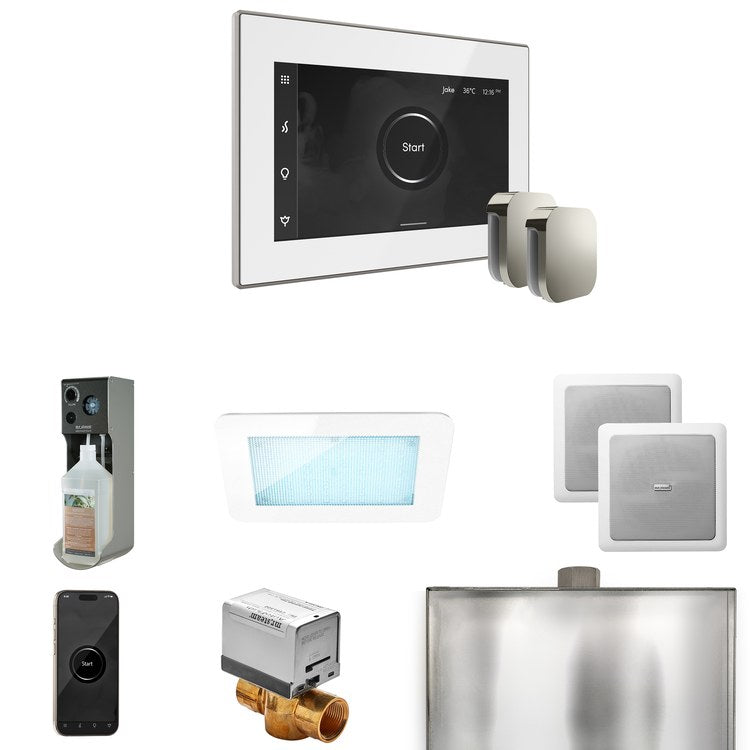 Steam Kit xDream Max White/Polished Chrome Control Package for MX4/MX5/MX6 - Image 1
