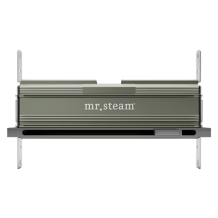 Steamhead Linear with Aromatherapy Reservoir Anodized Aluminum Brilliant Black 16 Inch for Generator Models MS90-400 MSSUPER1-3 and MX4-6 - Image 1