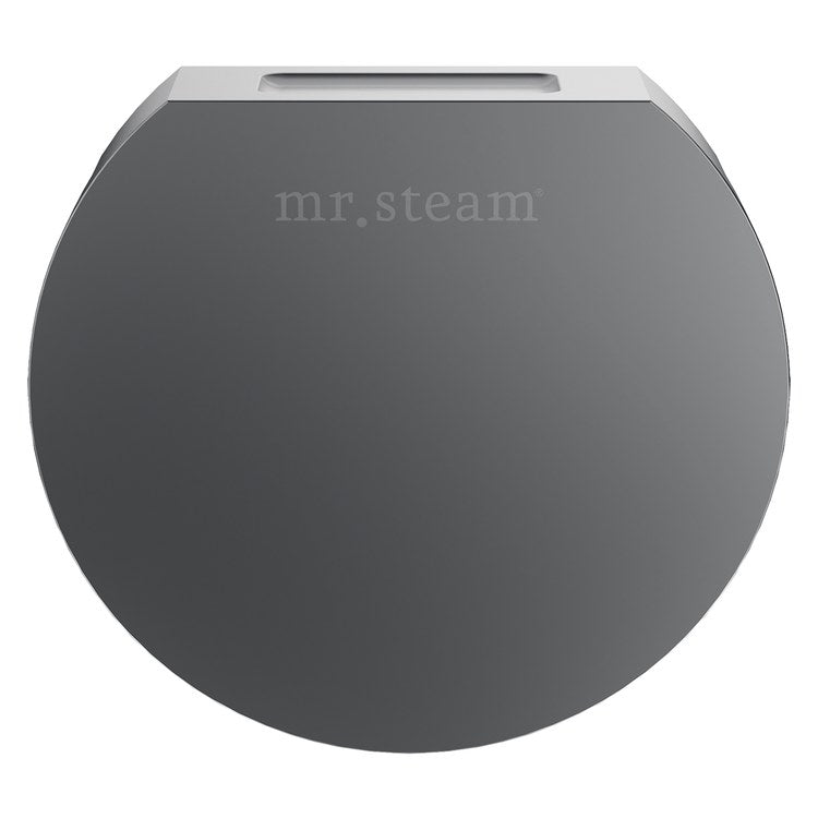 Steamhead Aroma Designer Finish Round with Aromatherapy Reservoir Solid Brass Satin Steel 3 Inch