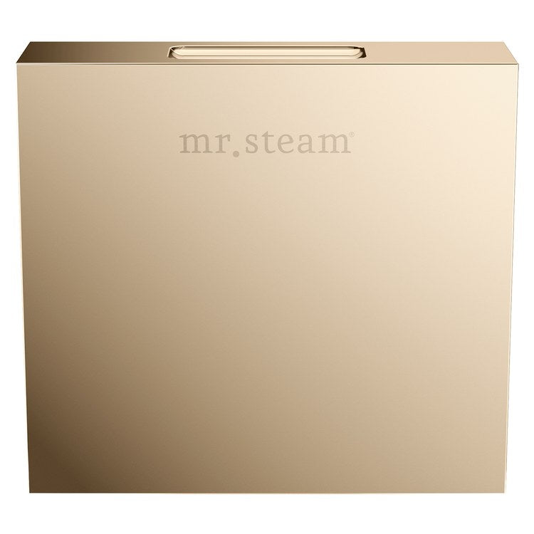 Steamhead Aroma Designer Finish Square with Aromatherapy Reservoir Solid Brass Polished Gold 3 Inch