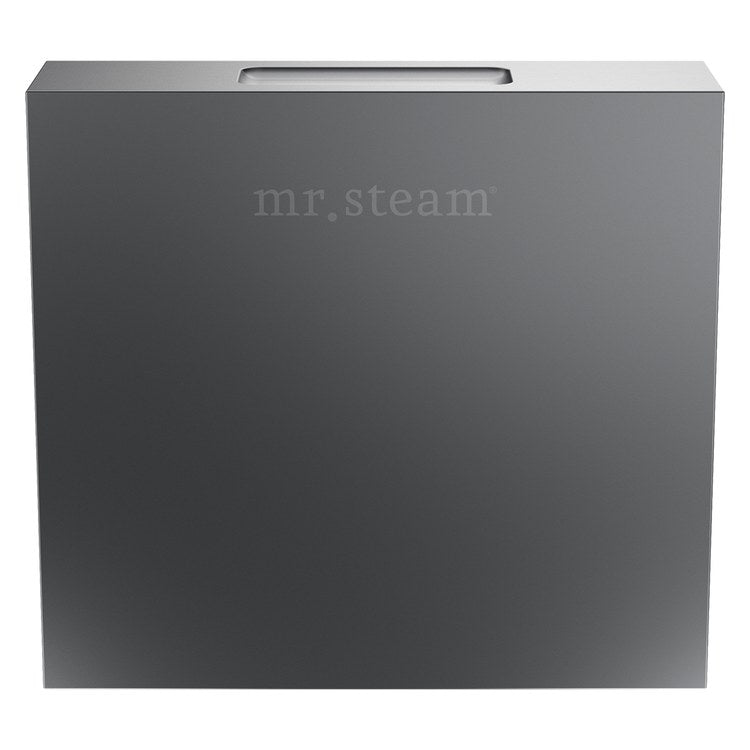 Steamhead Aroma Designer Finish Square with Aromatherapy Reservoir Solid Brass Satin Steel 3 Inch