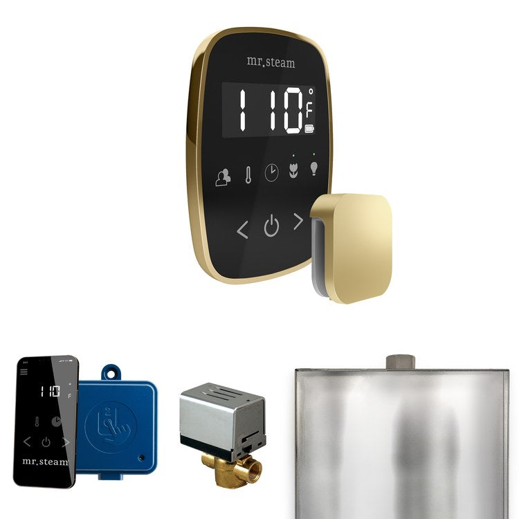 Steam Kit ButlerFlex Black/Satin Brass Control Package for MS90 to MSSUPER3 - Image 1