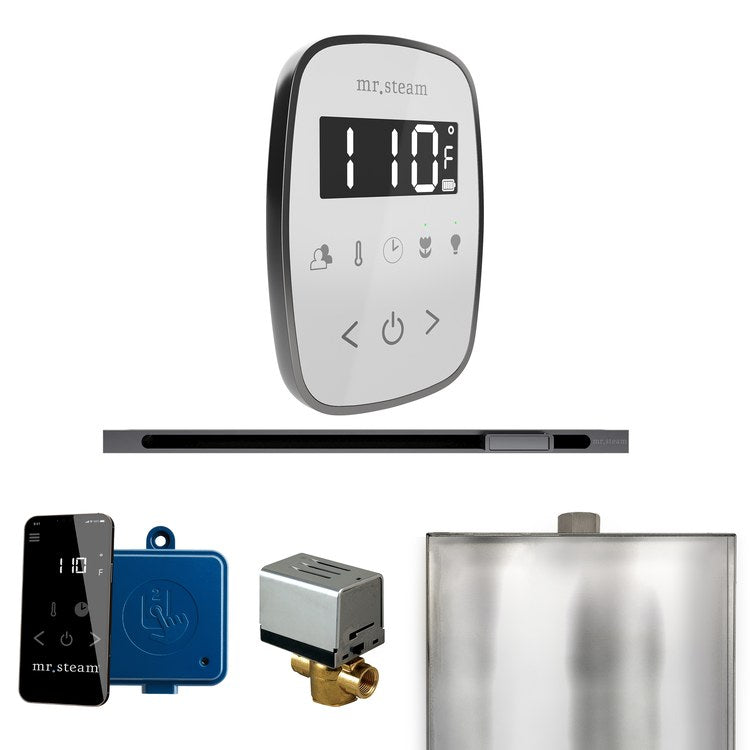 Steam Kit ButlerFlex Linear White/Satin Steel Control Package for MS90 to MSSUPER3 - Image 1