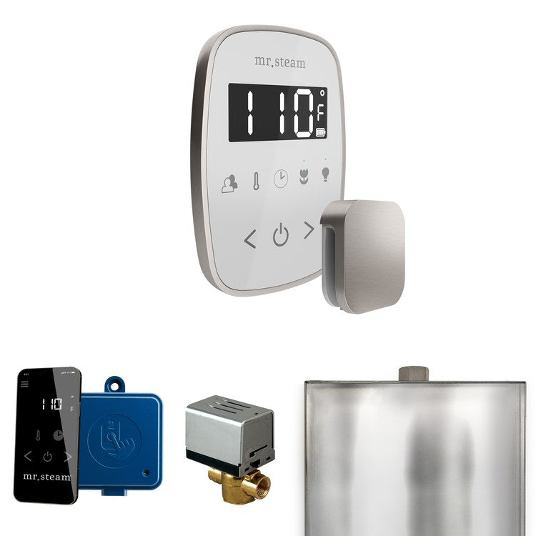 Steam Kit ButlerFlex White/Brushed Nickel Control Package for MS90 to MSSUPER3 - Image 1