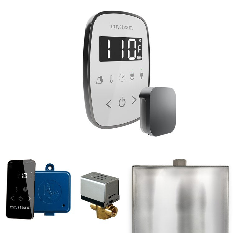 Steam Kit ButlerFlex White/Satin Steel Control Package for MS90 to MSSUPER3 - Image 1