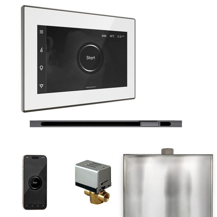 Steam Kit xButler Linear White/Satin Steel Control Package for MS90 to MSSUPER3 - Image 1